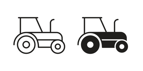 Tractor icon design element, vector illustration. Editable vector collections.