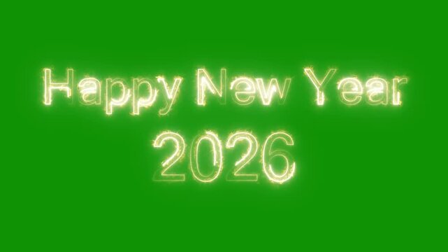 2026 Luxury Gold Background with Shining Line Effects. Happy New Year 2026 Celebration Gold Sparkle Animation. Happy New Year 2026 Gold Greeting with bukeh Light Trails.