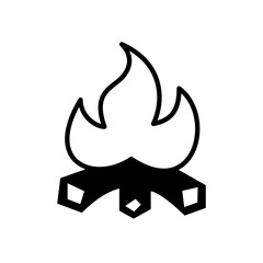 焚き火をイメージしたアウトドア系アイコン