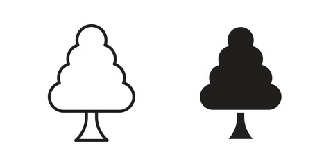 Tree icon design element, vector illustration. Editable vector collections.