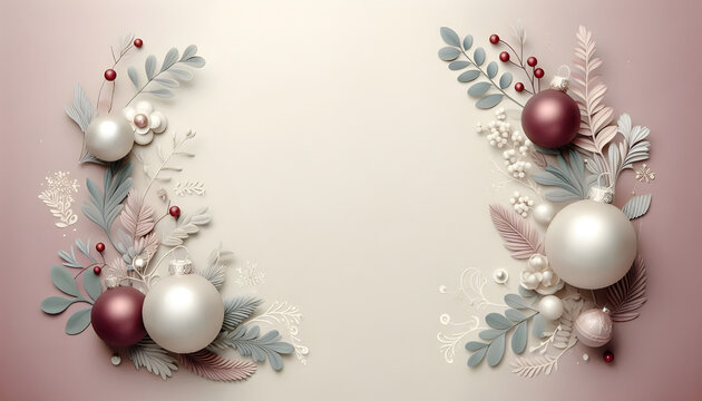 Premium Luxury Christmas Modern Purple Background with White Copy Space