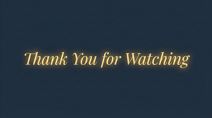 Elegant Golden Thank You for Watching Message 19.