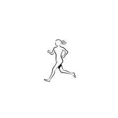 Female Runner Outline