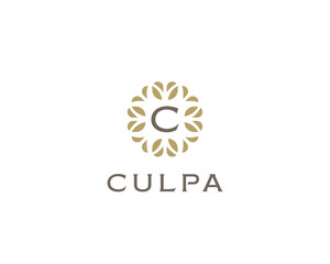 Premium monogram letter C initials logo. Universal symbol icon  design. Luxury abc leaf logotype