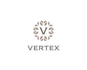 Premium monogram letter V initials logo. Universal symbol icon  design. Luxury abc leaf logotype.