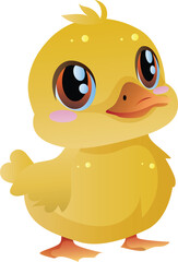 baby duck easter cute character