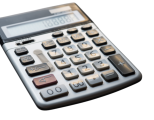 Professional studio shot of a calculator