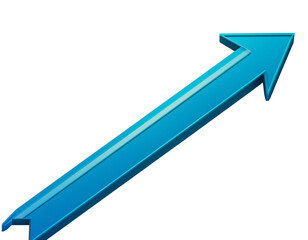 3d blue arrow