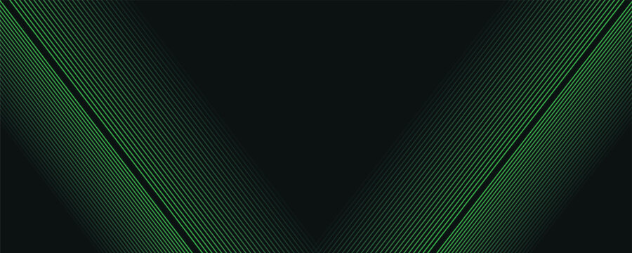 3D green techno abstract background overlap layer on dark space with glowing lines shape decoration. Modern graphic design element future style concept for banner, flyer, card, or brochure cover