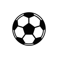 Fototapeta premium Classic Black and White Soccer Ball Icon.