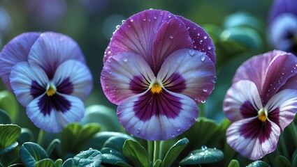 Pansy Flower Charming Beauty Flowers Celebrating Velvety Petals, Expressive Faces, and Timeless Garden Elegance Inspiring Creative Nature Art