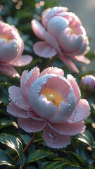 Peony Flower Mobile Wallpaper Featuring Lush Layered Petals, Soft Pastel Tones, and Romantic Botanical Elegance Perfect for Modern Phone Screens