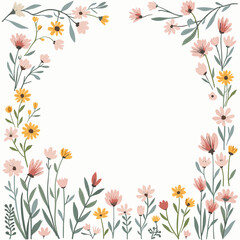 Obraz premium frame with flowers