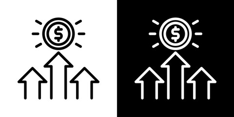 Competitive Advantage Icon Of Line Black And White Style 