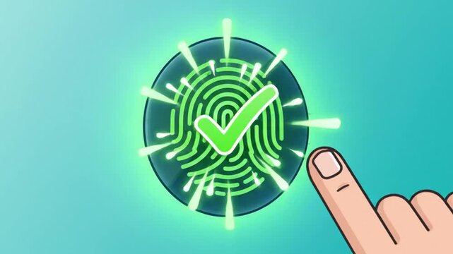 Fingerprint Scan Authentication Technology Security Concept.