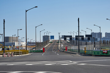 東京都　環二通り　月島警察署前交差点の景色 © osap1111