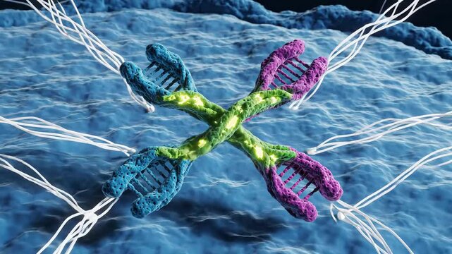 Microscopic View of DNA Replication and Chromosome Structure in a Cellular Environment