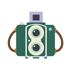 Retro Twin Lens Camera Illustration