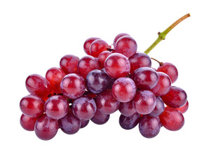 Fototapeta premium Red Grapes Bunch on White Background - Fresh Fruit.
