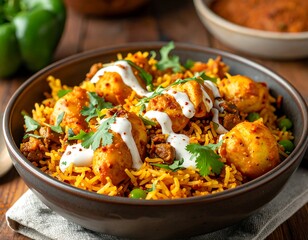 A close-up view of a flavorful Indian dish
