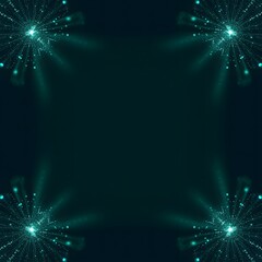 Neon Hexagon Light Frame