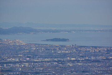 神奈川県　大山阿夫利神社からの眺望