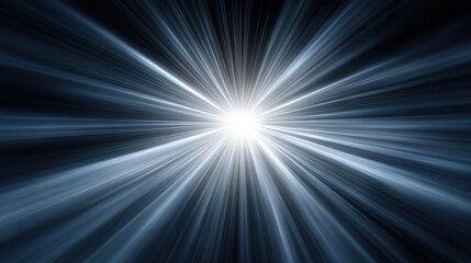 Fototapeta premium Bright Light Burst with Radiating Lines in Dark Background for Abstract, Sci-Fi, and Fantasy Designs, Media, and Backgrounds Creation
