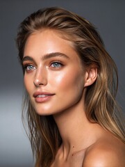 Portrait of an attractive and cheerful woman