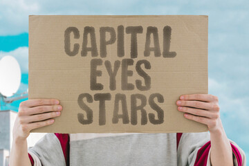 "Capital Eyes Stars" Financial focus shifts skyward. CAPITAL. INVESTMENT. SPACE. VALUATION. MARKETS.