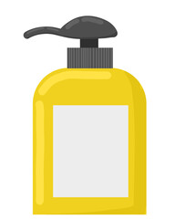 Yellow Soap Dispenser Pump Bottle for Liquid Cleaning Product