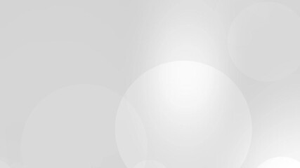 Soft white abstract circles create calm, minimal, modern atmosphere, perfect for business, presentations, or web design with a clean and gentle look.