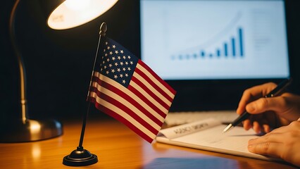 Security focused control room inspired by agency american operations with technology screens dark blue lighting and serious professional mood for national protection theme