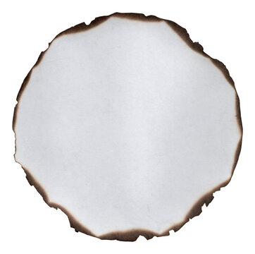 Transparent Stylish Round Burned Paper Edge Texture
