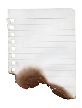 Transparent Stylish Notes Burned Paper Edge Texture