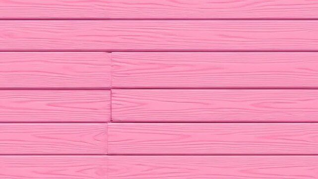 Seamlessly looping abstract motion graphic of a uniform pink wooden plank wall pattern scrolling horizontally template, background, movement