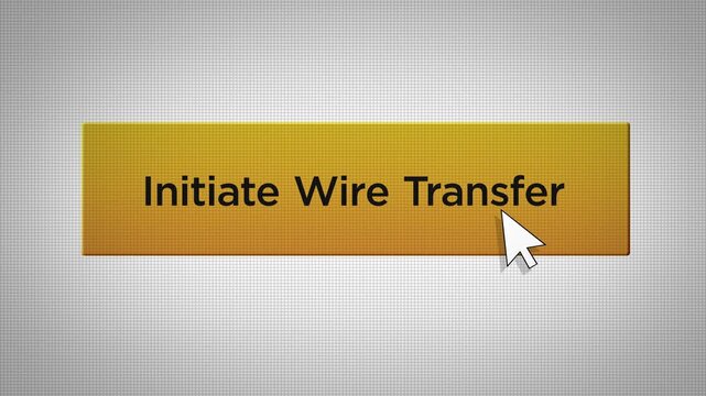 E-Commerce Series - Mouse Pushes Wire Transfer Button