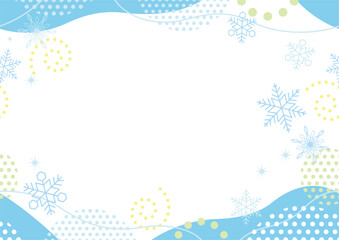 Seamless Abstract Winter Background With Snowflakes. Vector Illustration. Horizontally Repeatable.