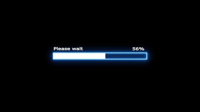 loading bar please wait icon animation uploading and downloading updating sign symbol 100 parentage successful.