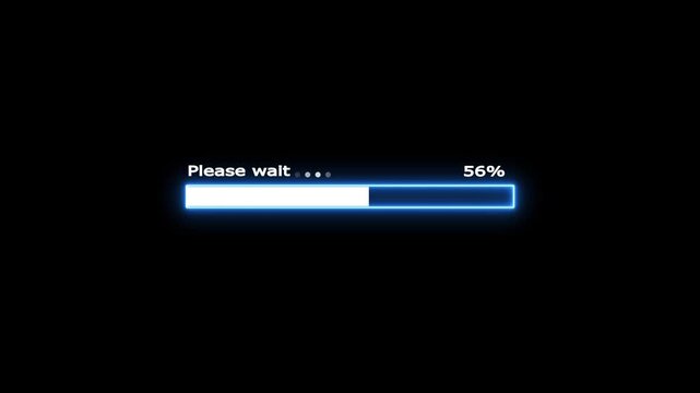 loading bar please wait icon animation uploading and downloading updating sign symbol 100 parentage successful.