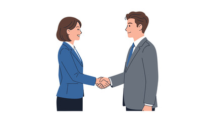 Fototapeta premium Business professionals shaking hands in professional agreement