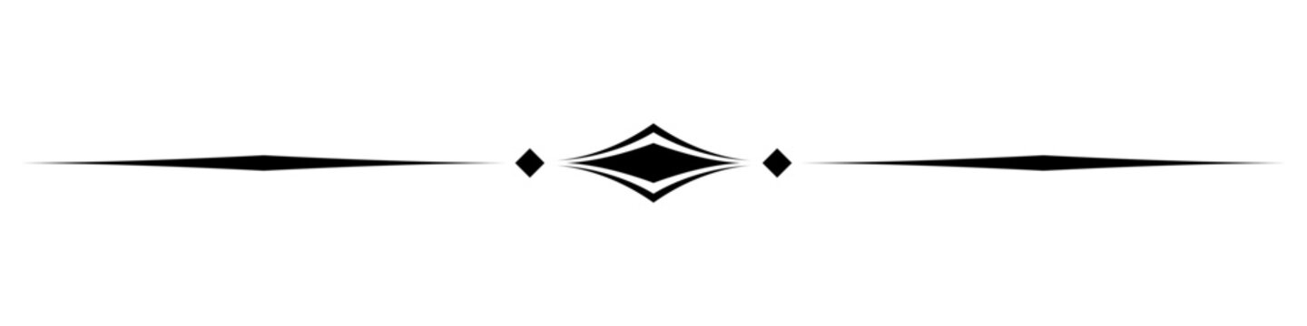 Decorative dividers for documents, websites, and printed materials; horizontal lines with decorative patterns in the center.