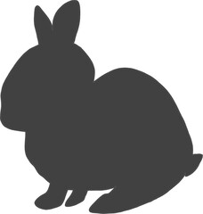 Rabbit silhouette illustration 