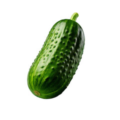 Fresh green cucumber isolated on white background