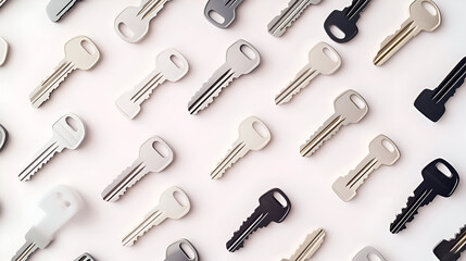 Naklejka premium keys on white background