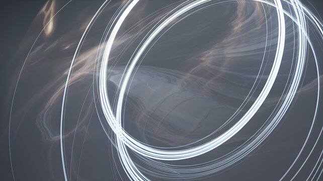 Abstract light painting circles motion blur dark background dynamic energy flow - Powered by Adobe