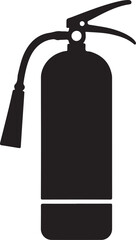 Fire Safety Extinguisher Silhouette Symbol for Emergency and Protection Design
