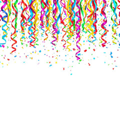 party streamers and confetti