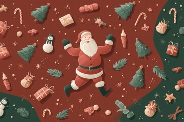 seamless pattern with christmas trees