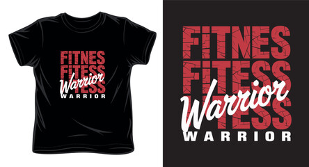 Fototapeta premium fitnes warrior graphic vector art t-shirt design print template