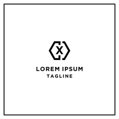 cx or xc hexagon logo